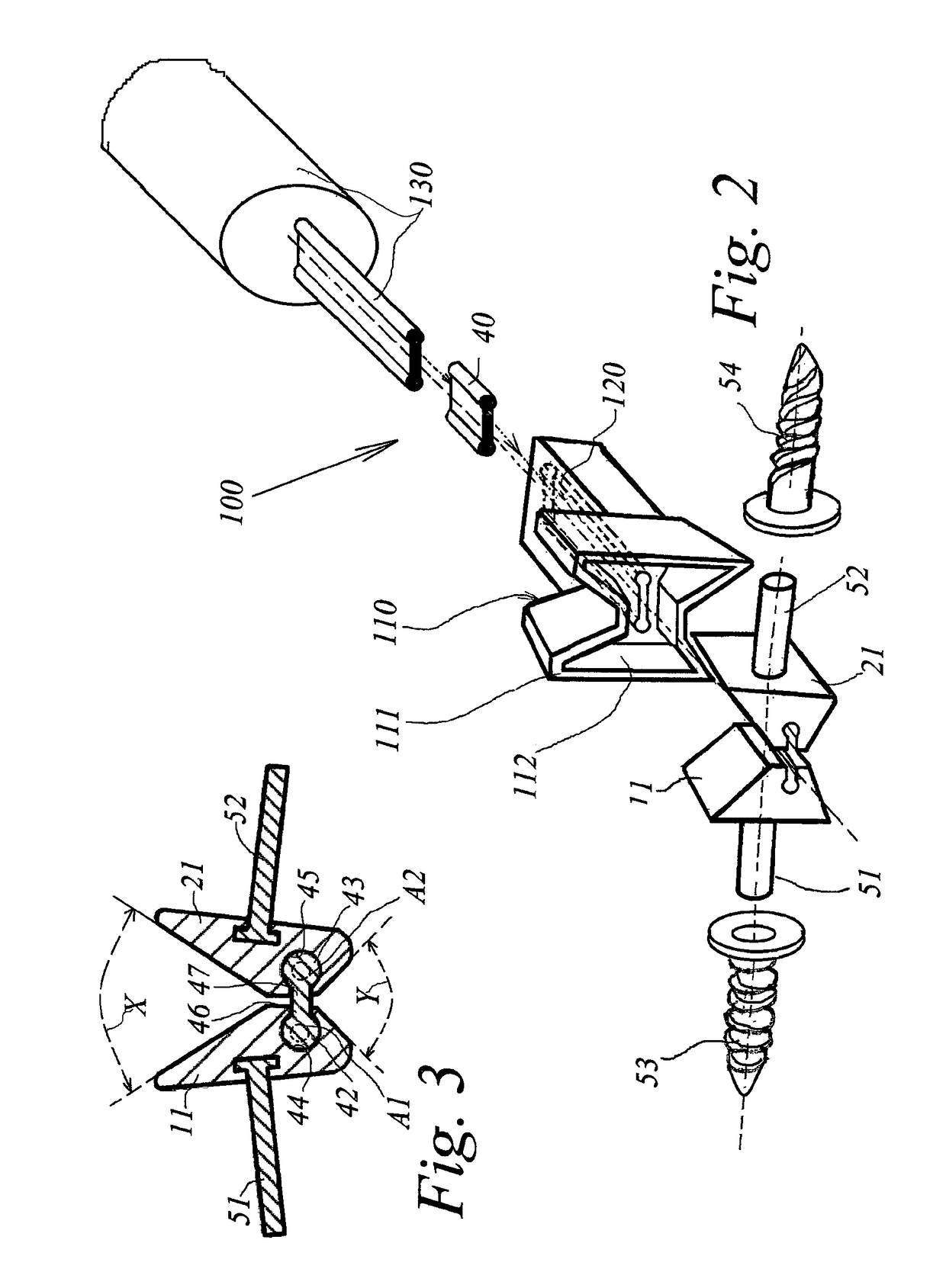 Prosthesis for the restoration of a joint between two bones, and ancillary tool for the assembly thereof