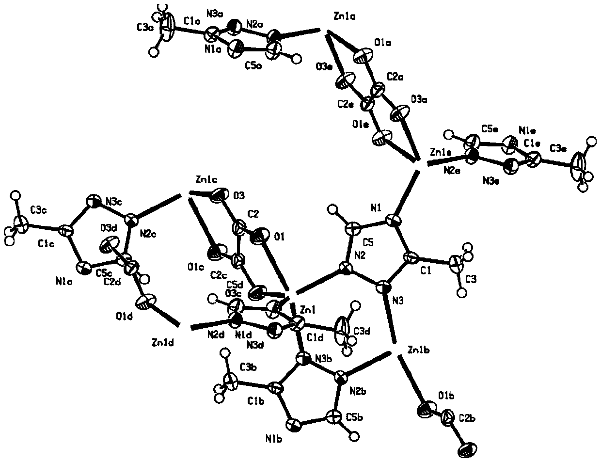 Ultramicropore metallic organic framework material Zn(ox)0.5(mtz) as well as preparation method and adsorption separation application thereof