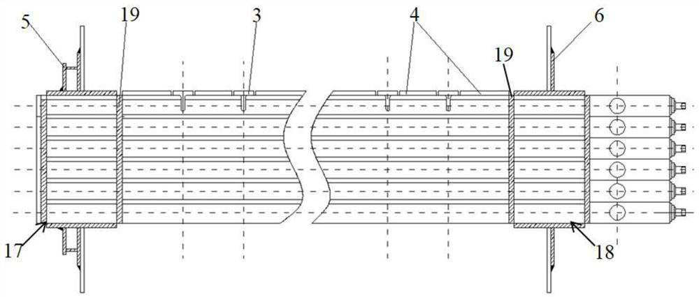 Shaft furnace air guide wall water beam structure and applying method thereof