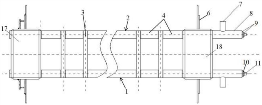 Shaft furnace air guide wall water beam structure and applying method thereof