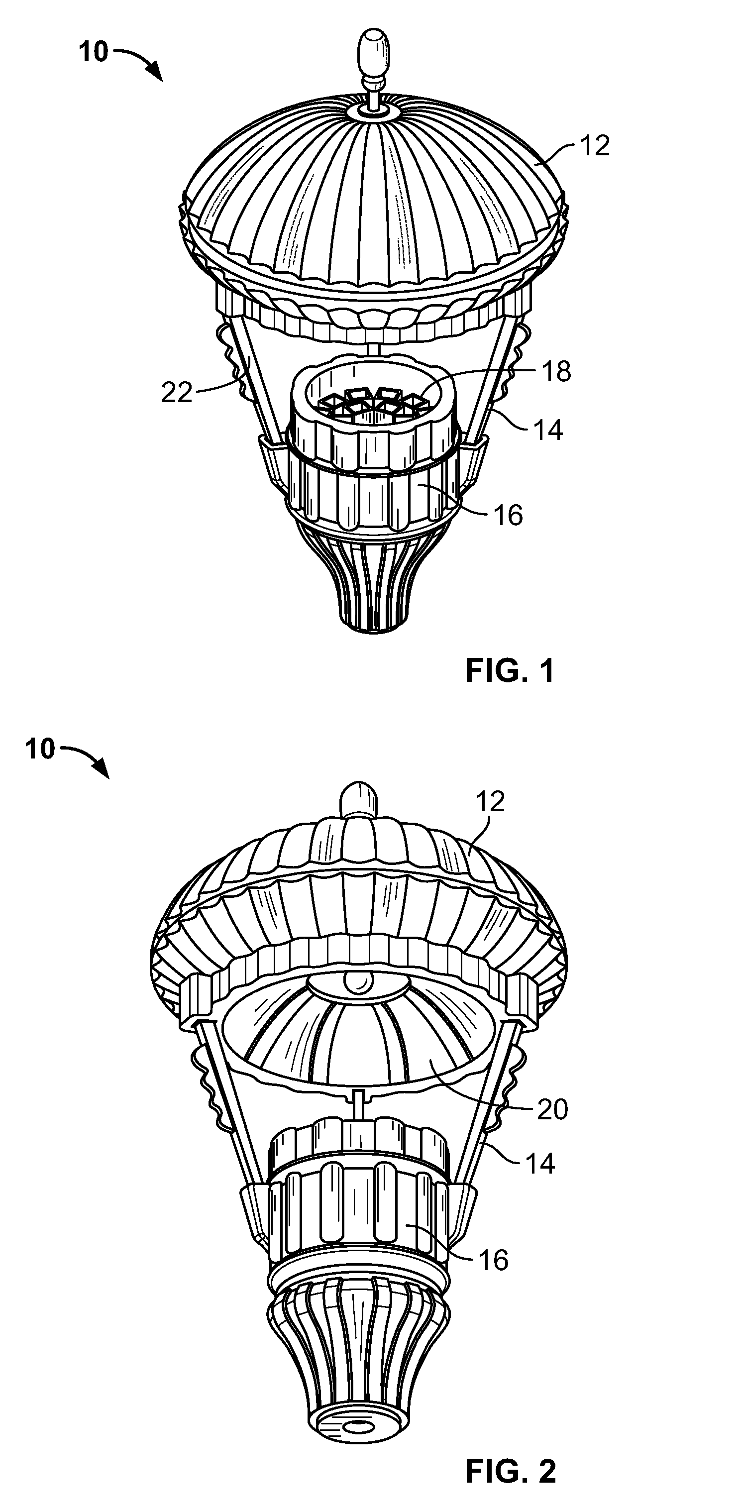 Indirect luminaire utilizing LED light sources