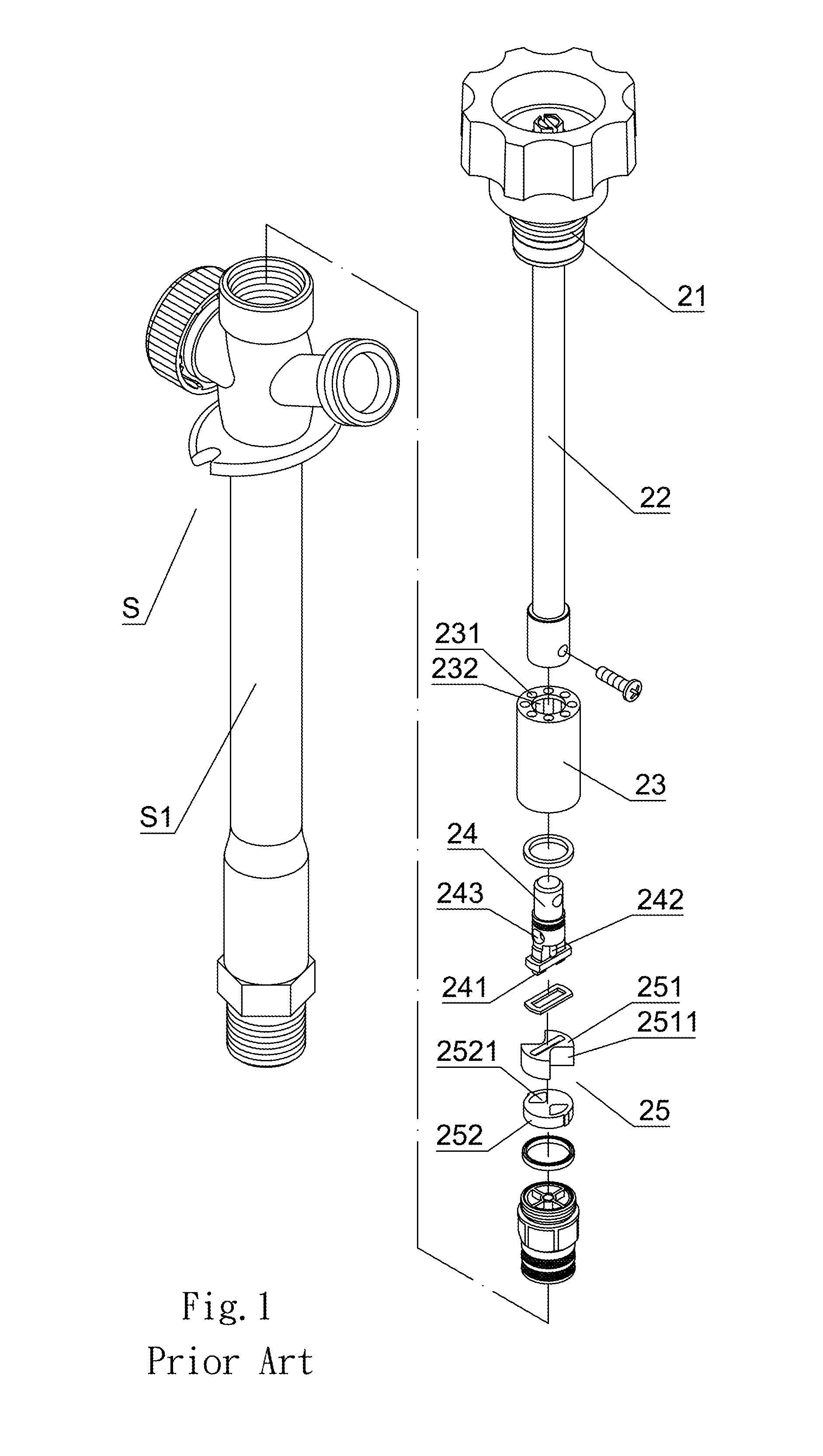 Outlet valve for a frost-preventing faucet