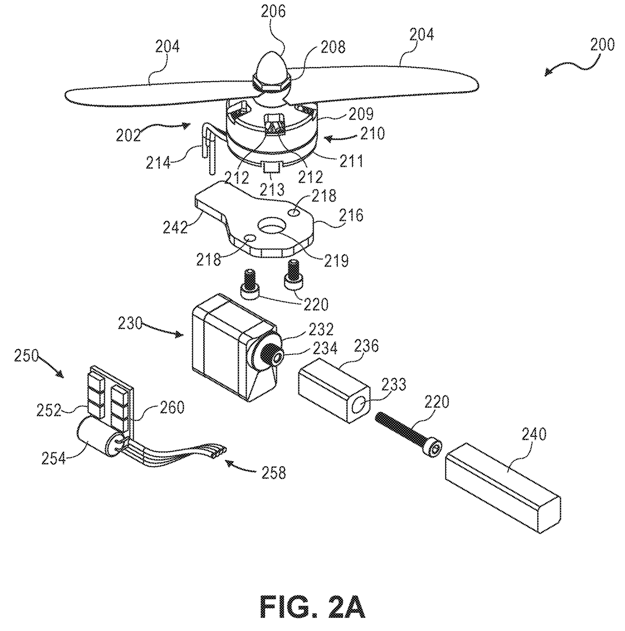 Gimbaled thruster configuration for use with unmanned aerial vehicle