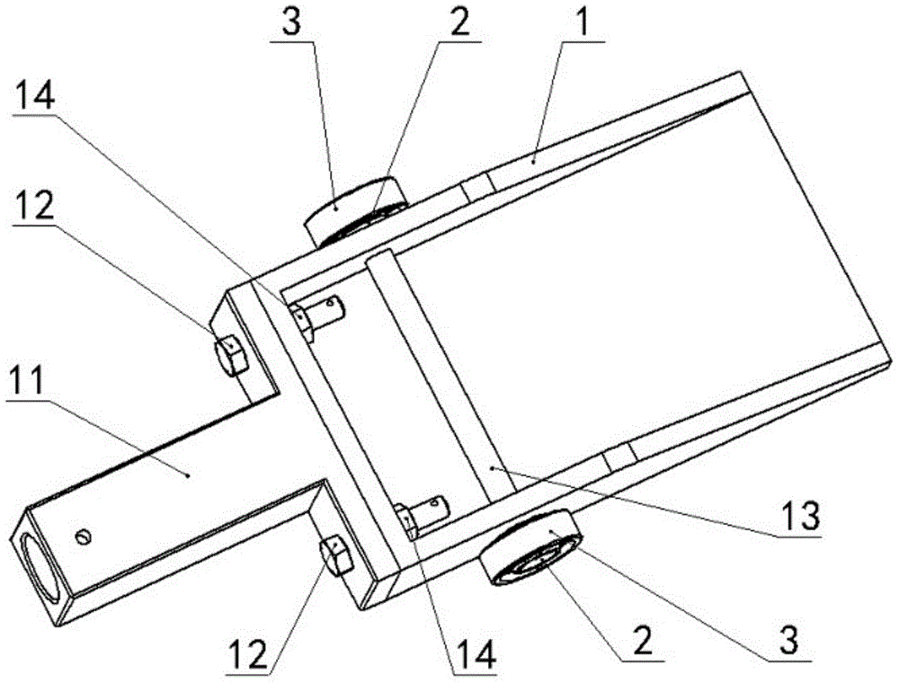 Auxiliary tool used for mounting tobacco box supporting columns