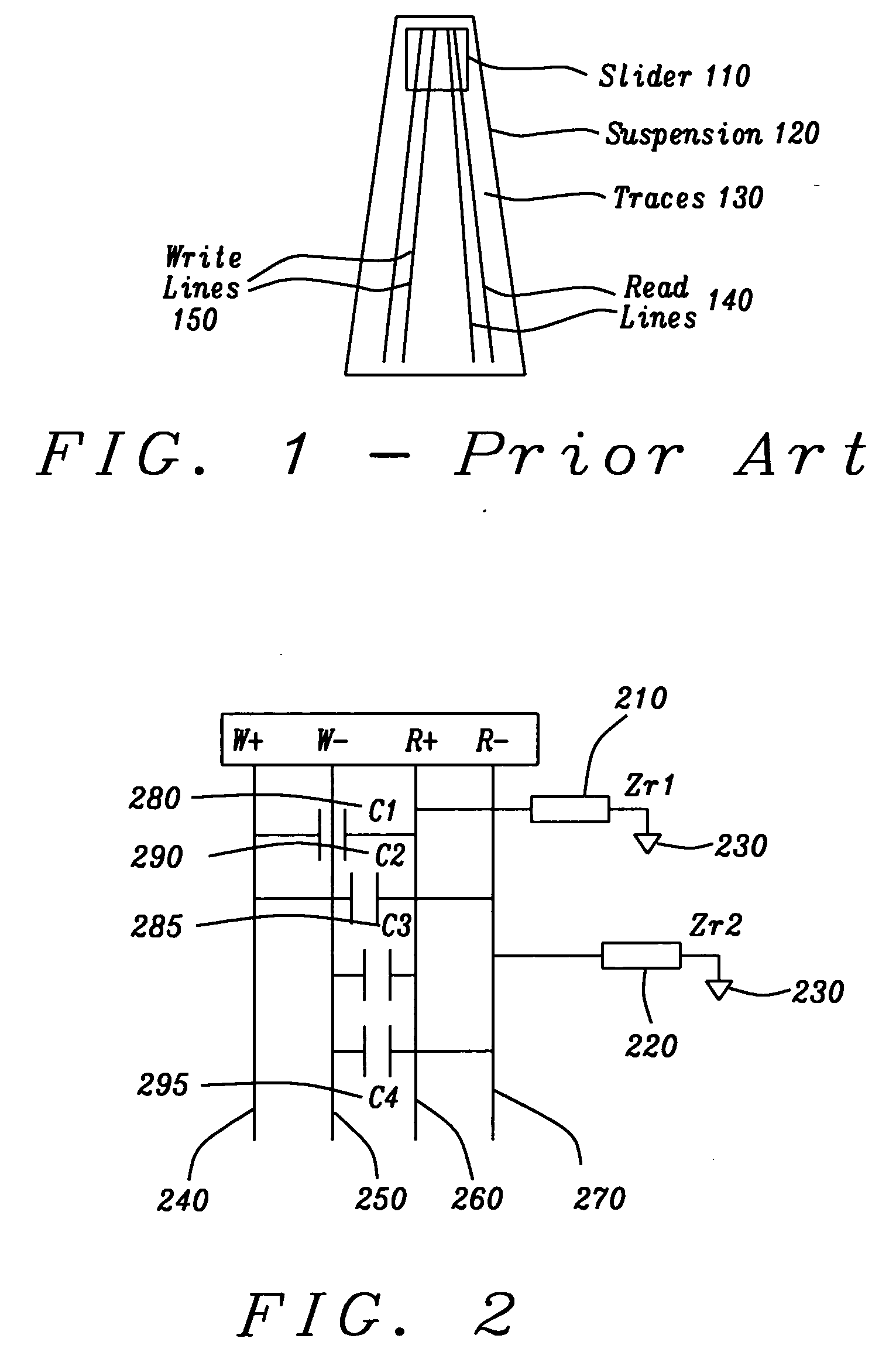 Cross talk and EME minimizing suspension design