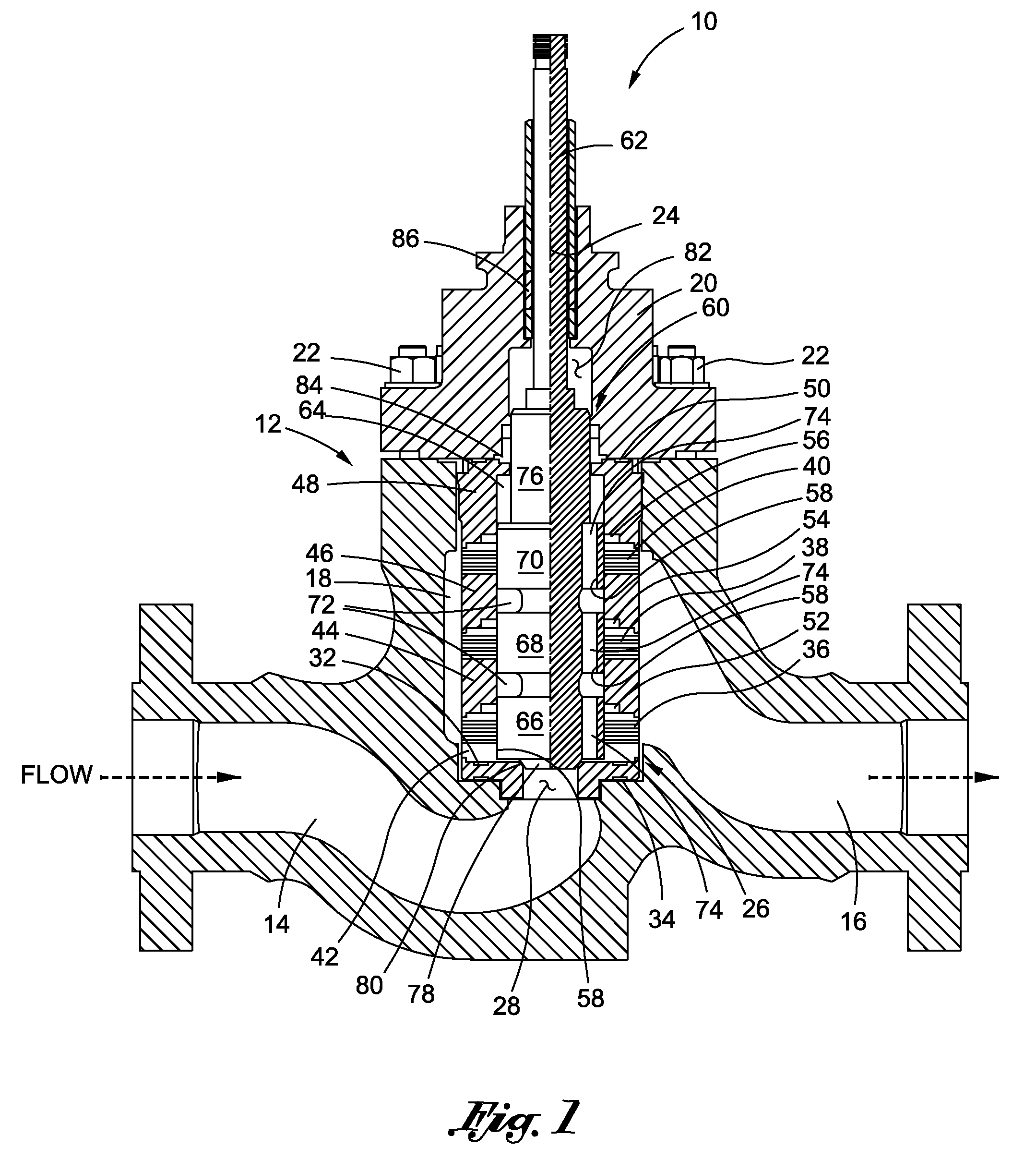 Short stroke control valve