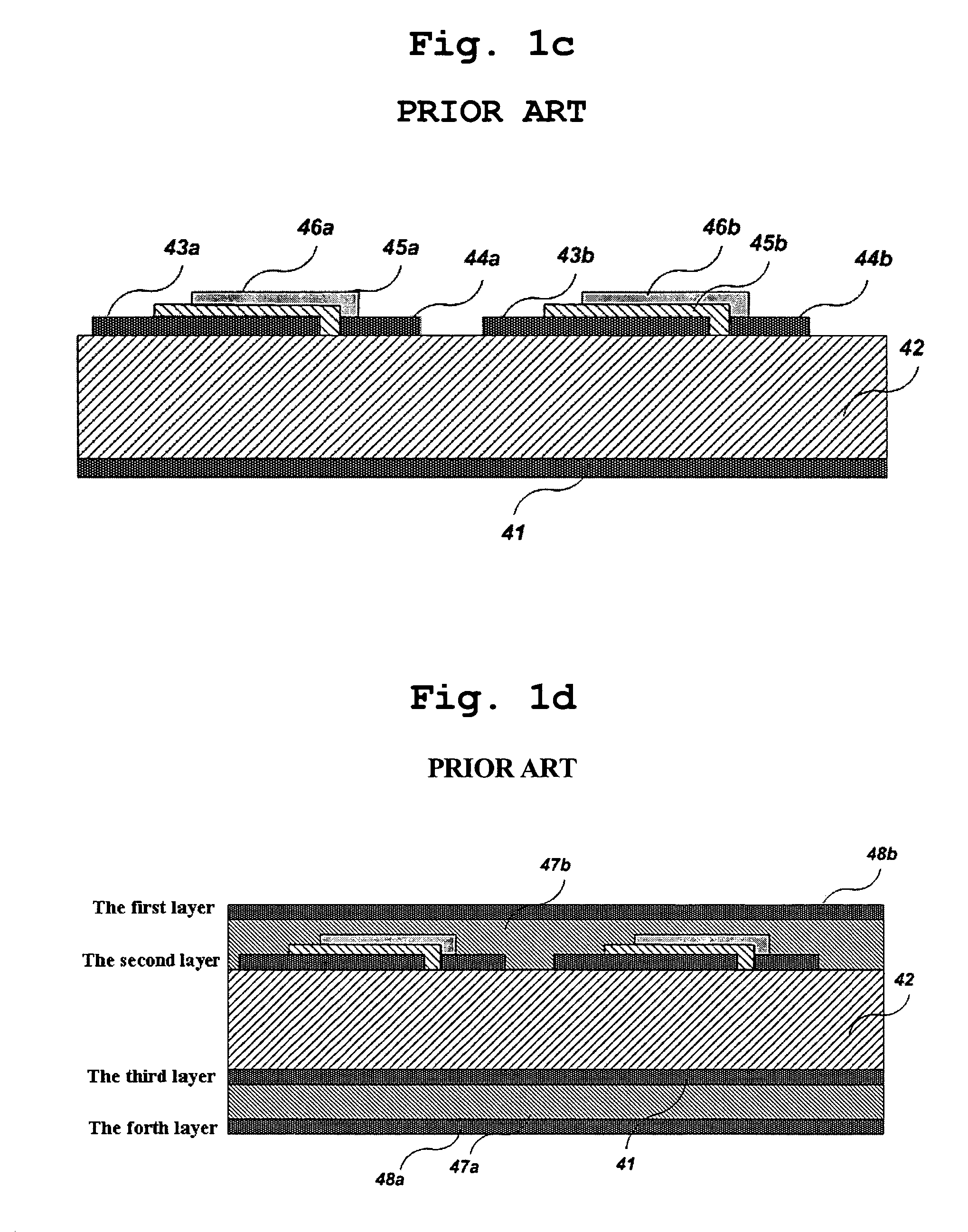 Printed circuit board with embedded capacitors therein, and process for manufacturing the same