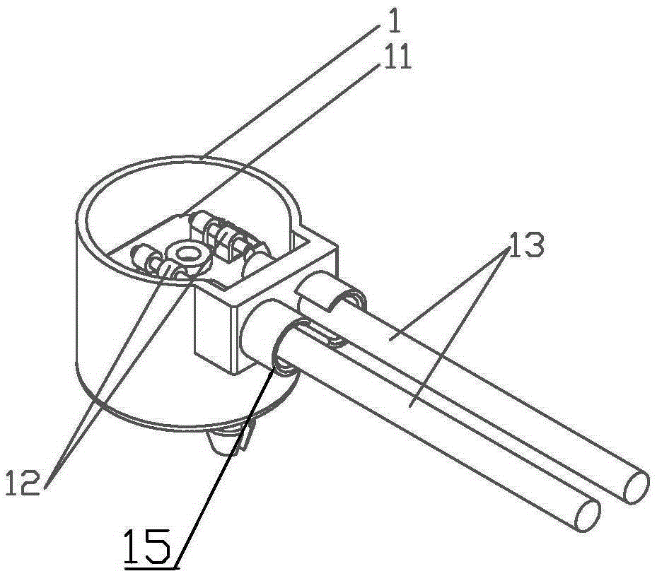 Waterproof temperature controller terminal pin and wire connecting method