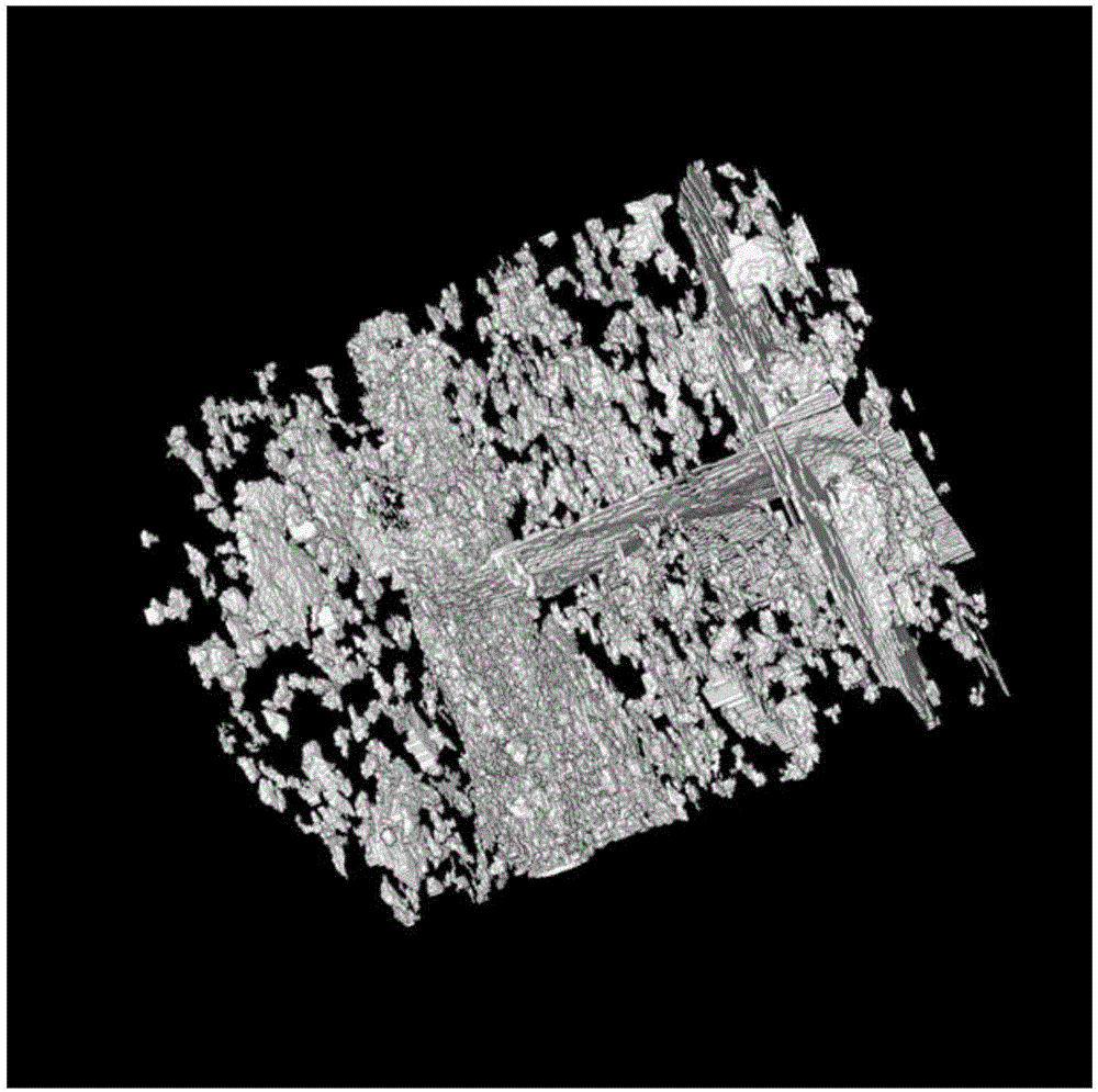 Method for extracting cracks in three-dimensional rock image