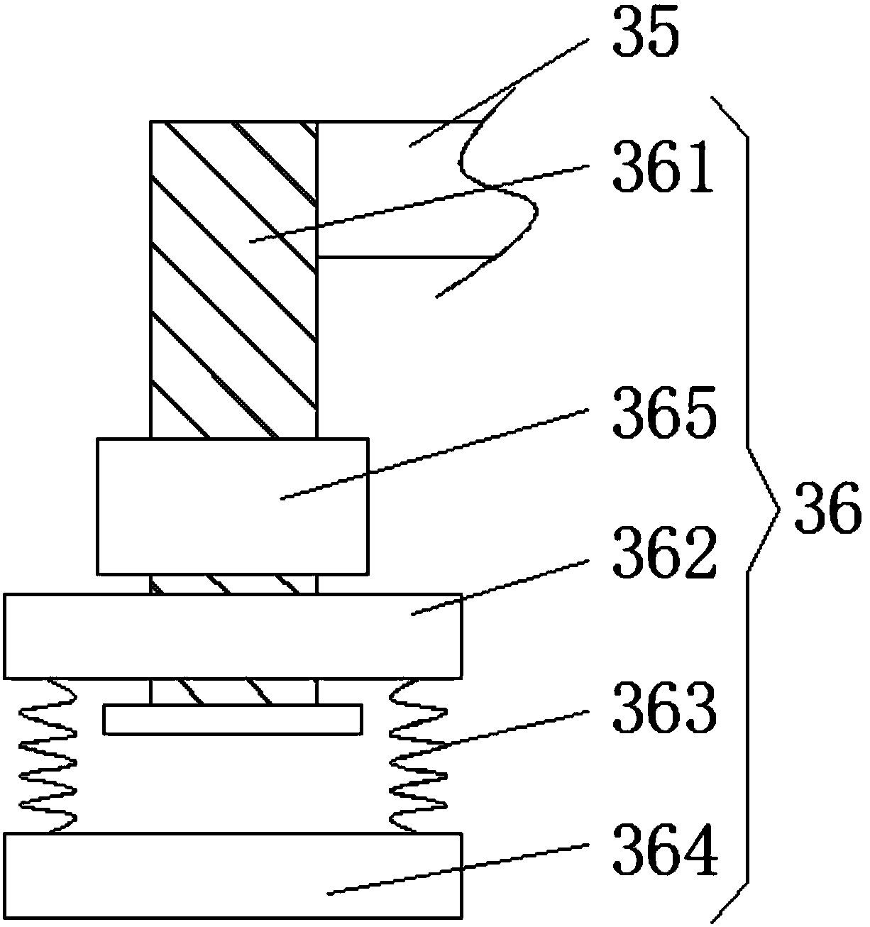 Food cabinet showing device