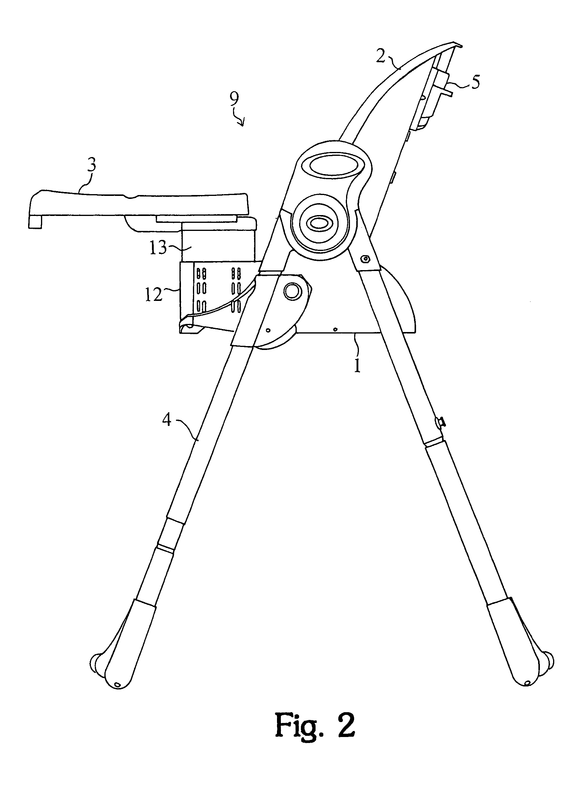 Adjustable high chair