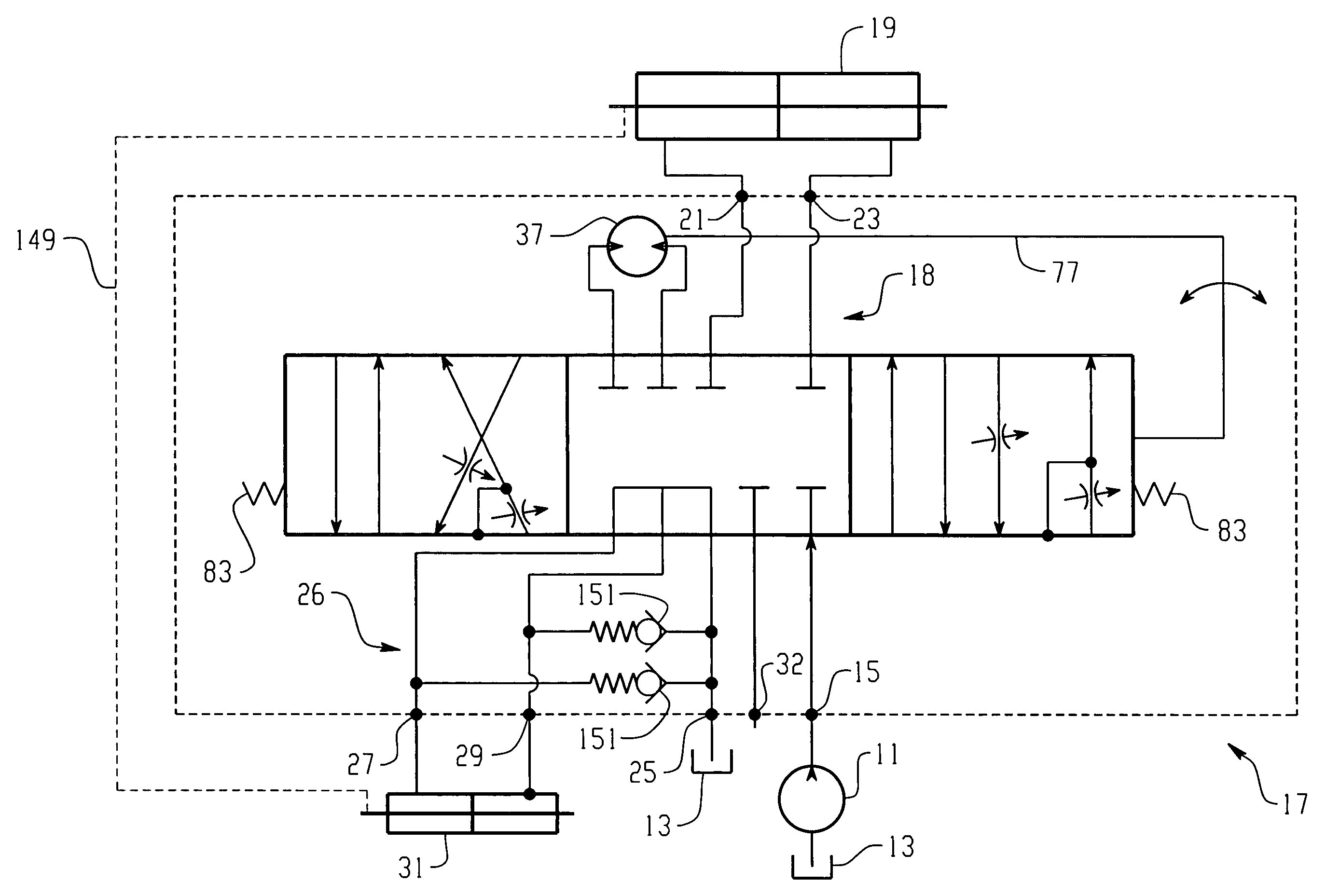 Steer valve with hydraulic vehicle position feedback