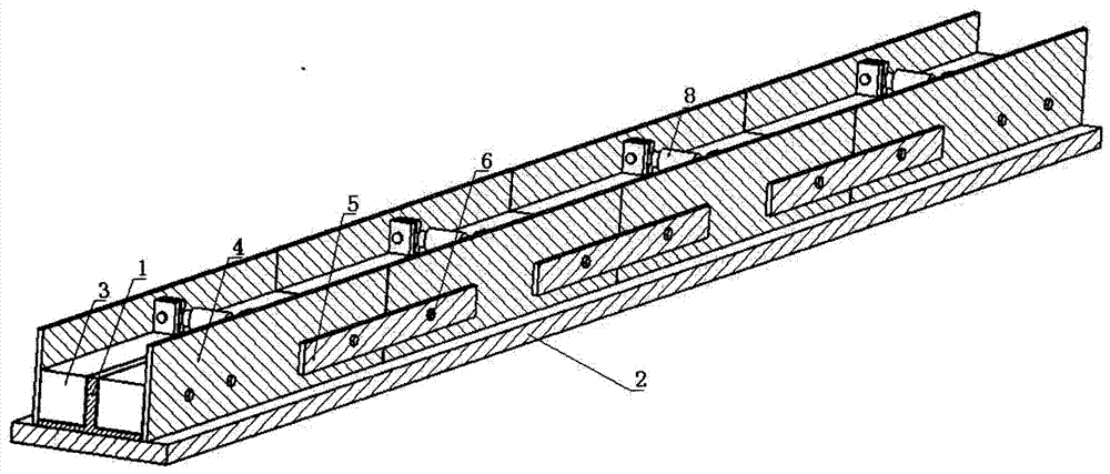 Forming tooling and forming method of large-size composite material T-shaped stringer