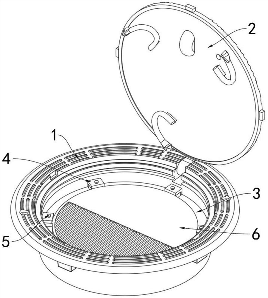 Municipal well lid suitable for municipal roads and capable of preventing peculiar smell diffusion