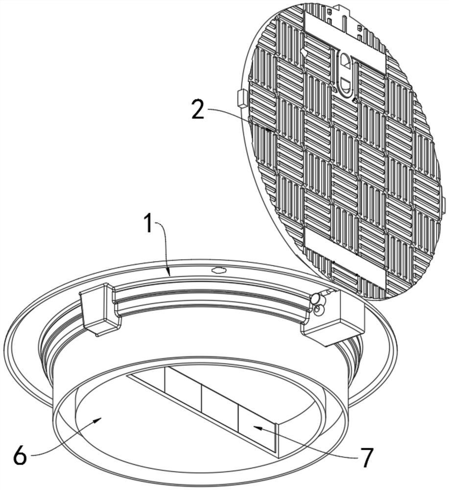 Municipal well lid suitable for municipal roads and capable of preventing peculiar smell diffusion