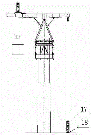 Spanning self-climbing type translational crane of wind power generation tower