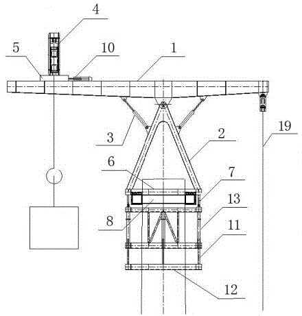 Spanning self-climbing type translational crane of wind power generation tower