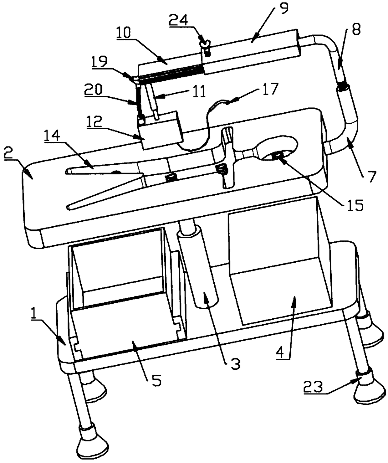 Infant safe diagnosis auxiliary device for ultrasonic department