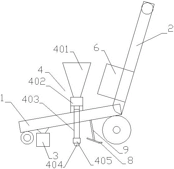 A hand-held roof crack repairing machine