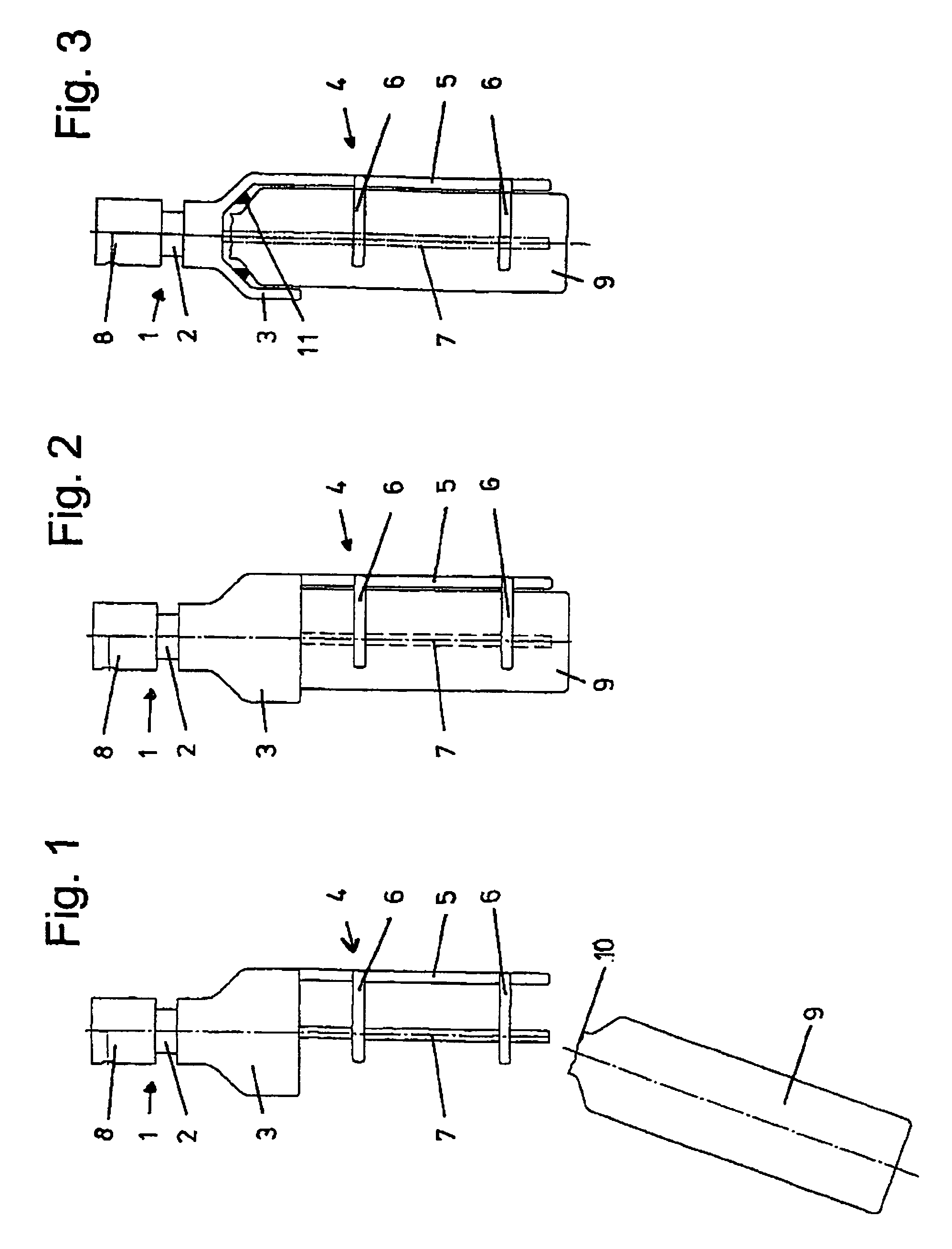 Device for the spraying of fluids