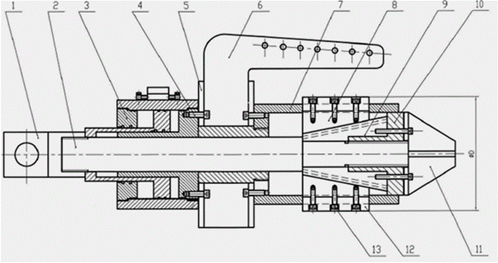 A steel pile tube internal expansion type pile hanger