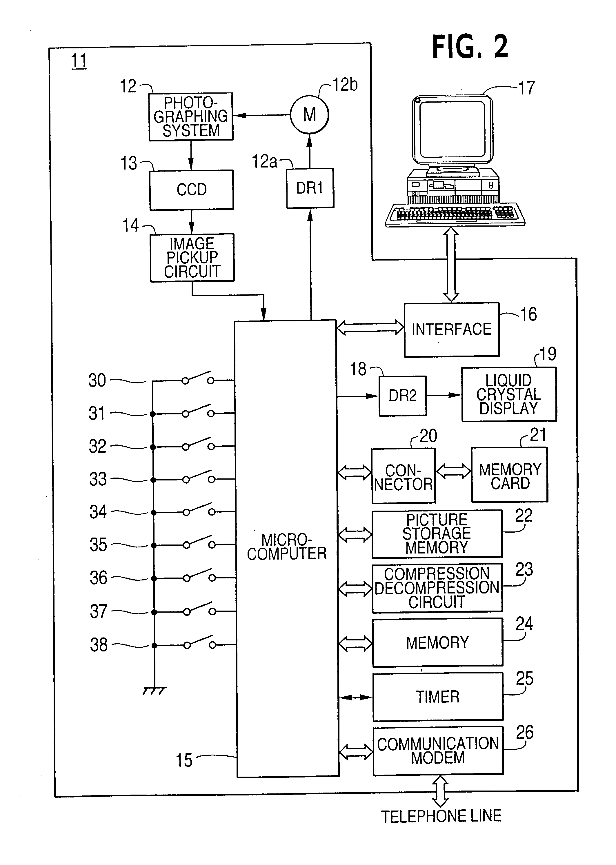 Electronic camera and method of operating an electronic camera