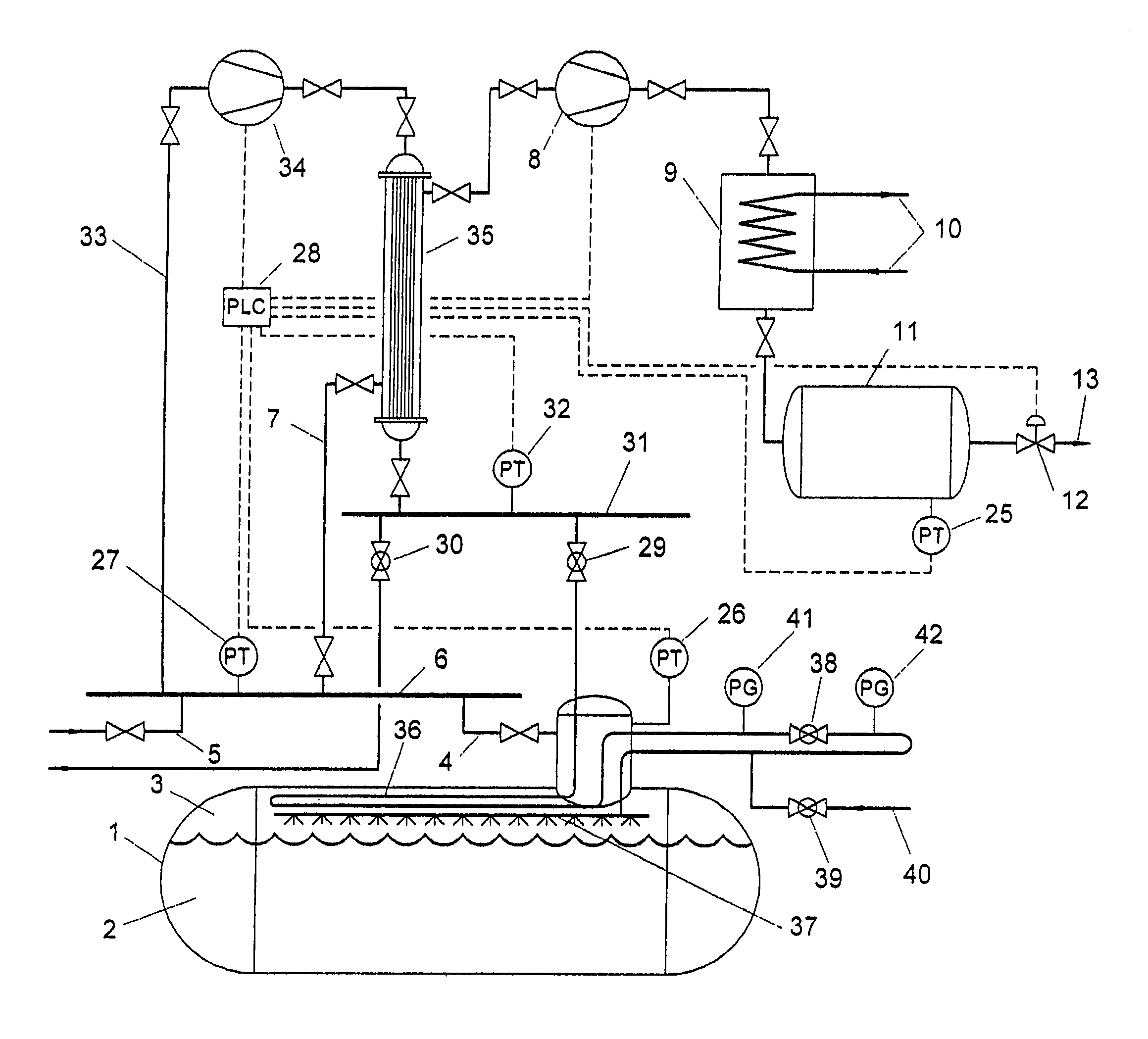 System and process for transporting LNG by non-self-propelled marine LNG carrier