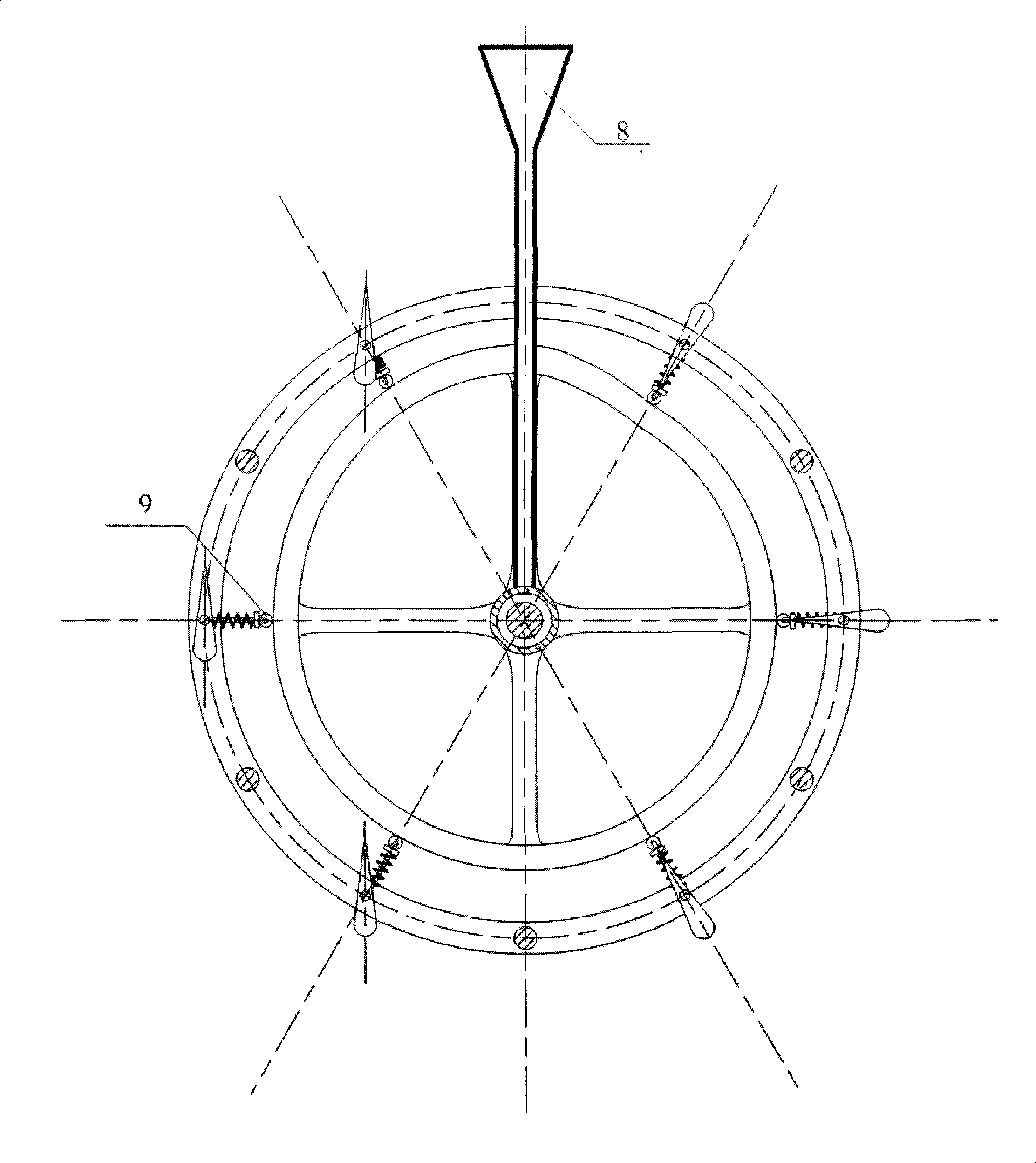 Vertical shaft wind motor device