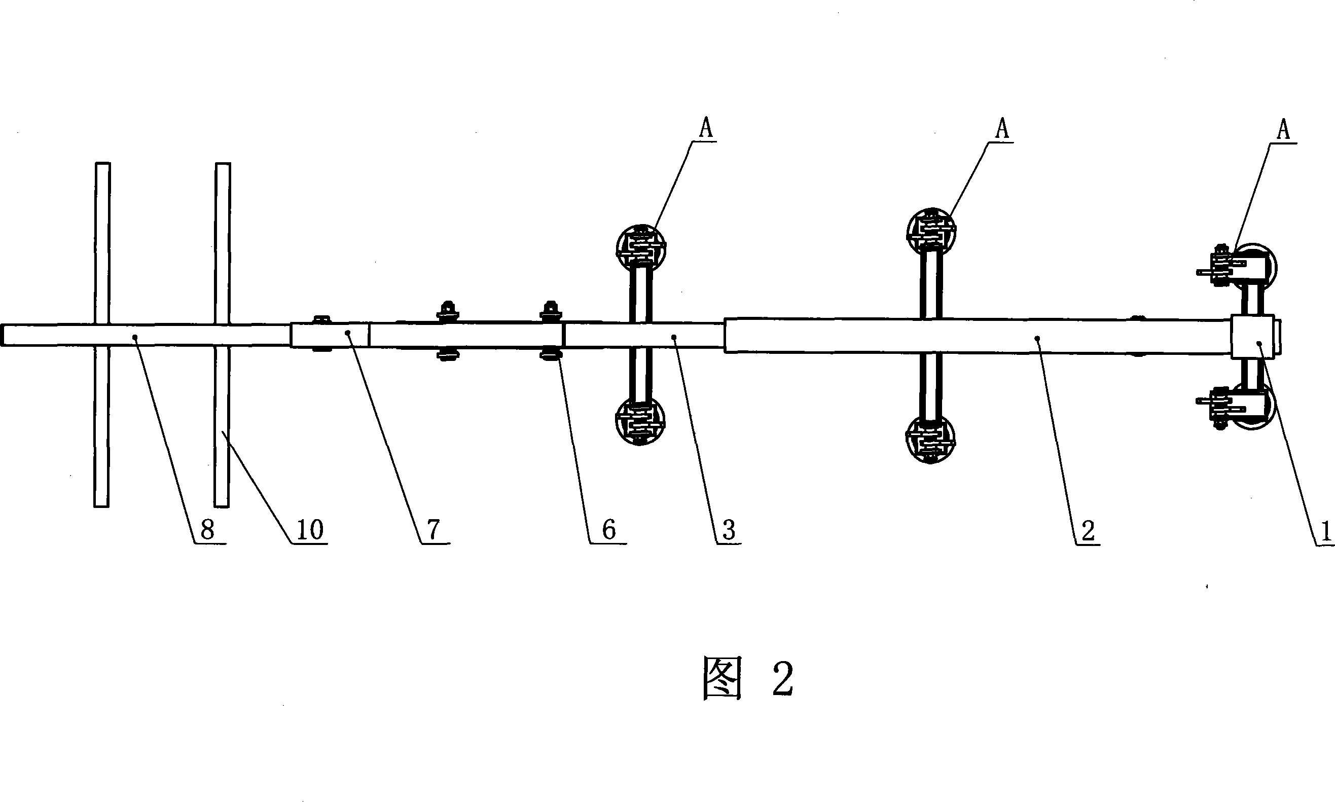 Down-hole tunnel suspended stepping self-moving advance timbering