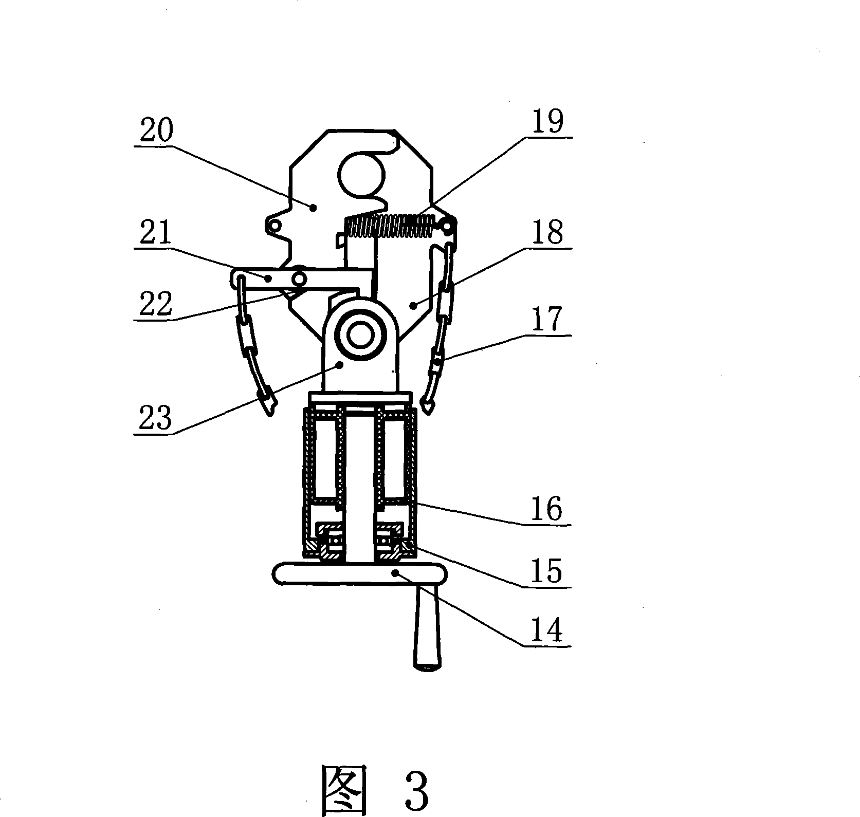 Down-hole tunnel suspended stepping self-moving advance timbering