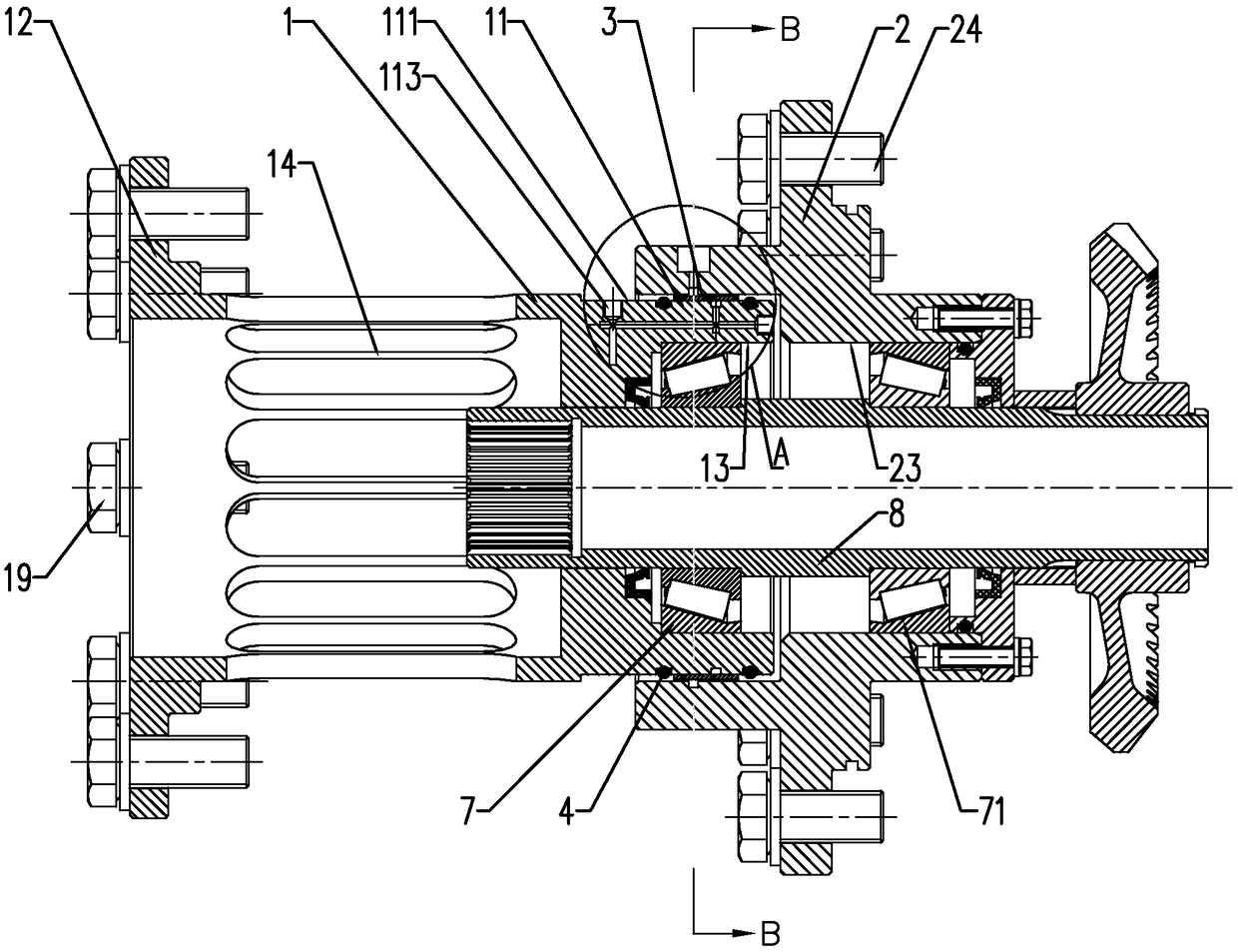 Combined elastic ring type extrusion oil film damper