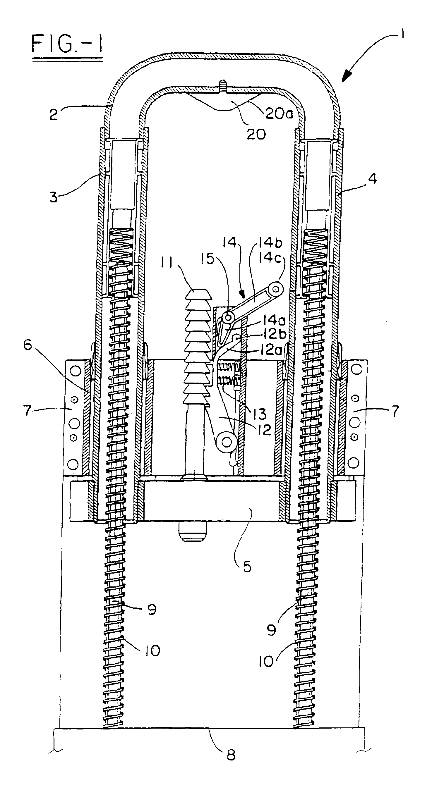 Rollover protection system for motor vehicles with self-holding unlocking mechanism