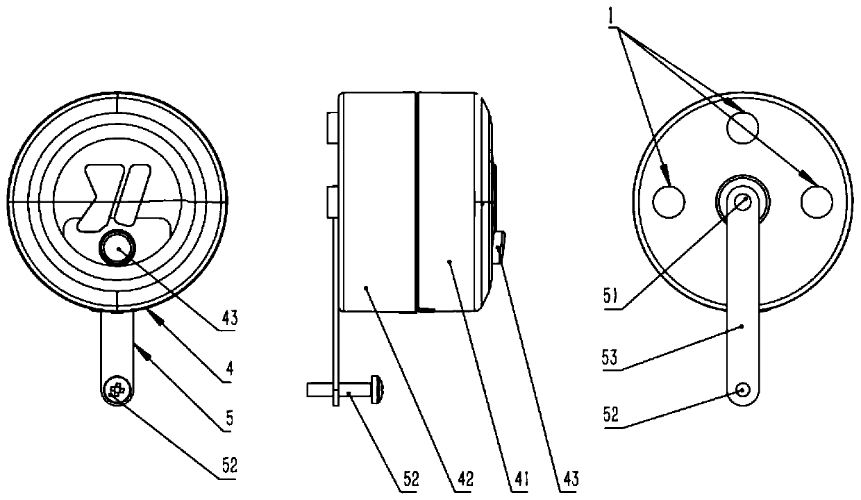 Universal single-degree-of-freedom motion brace angle measuring device, and using method thereof