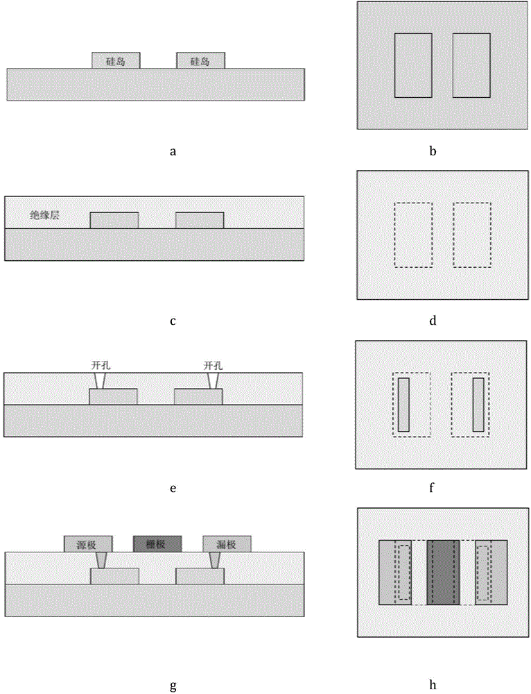 Monocrystalline silicon substrate TFT device