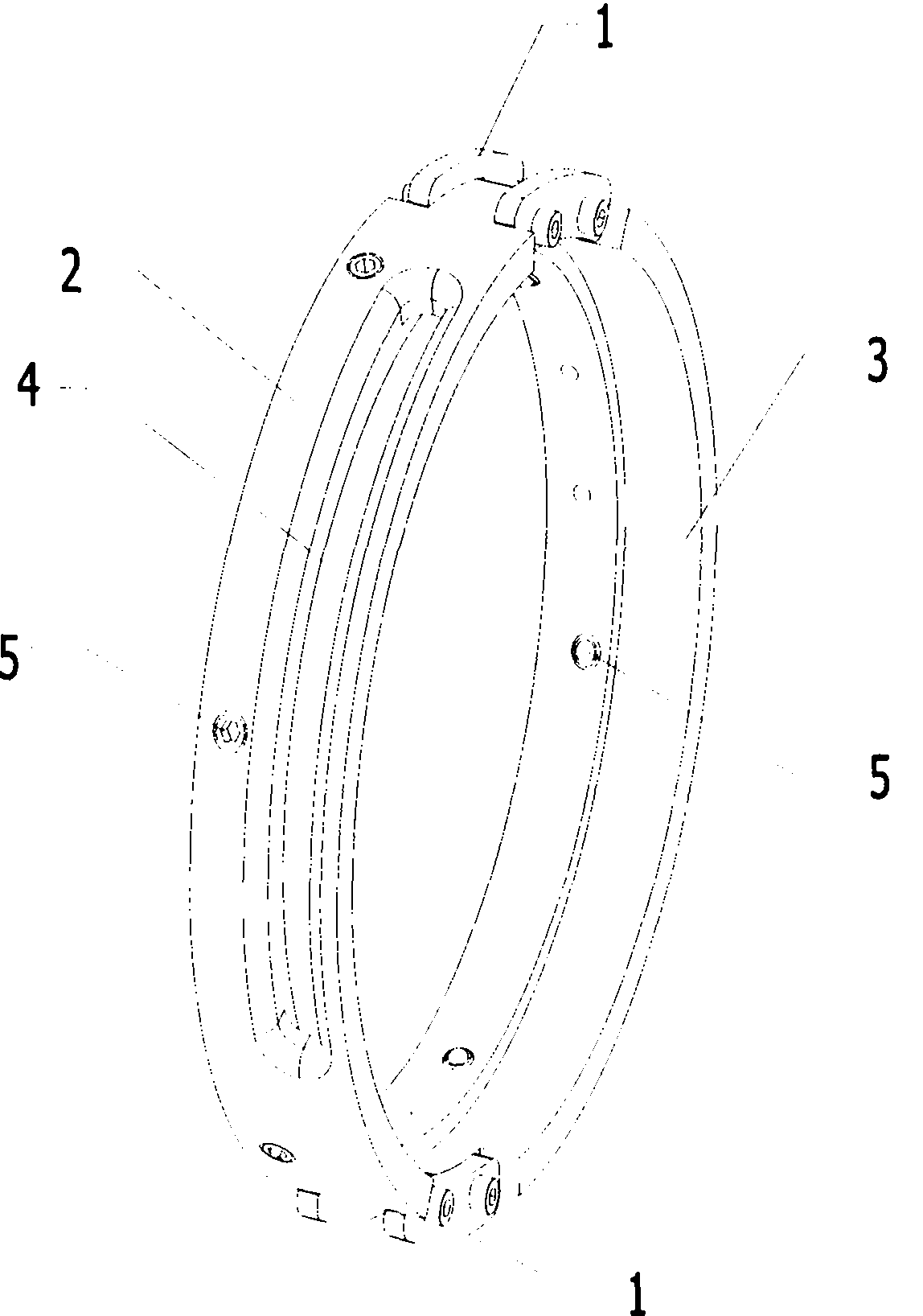 Crane winding drum rope-arranging device