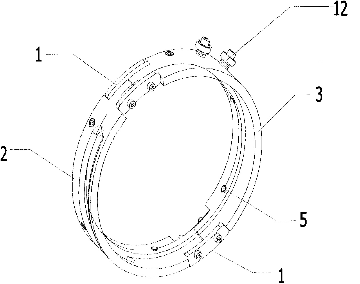 Crane winding drum rope-arranging device