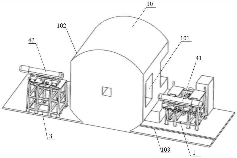 Schlieren instrument support system for wind tunnel test