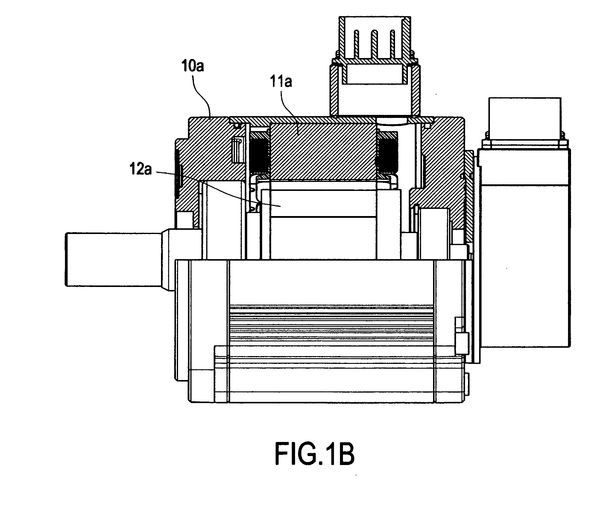 Servo motor with large rotor inertia