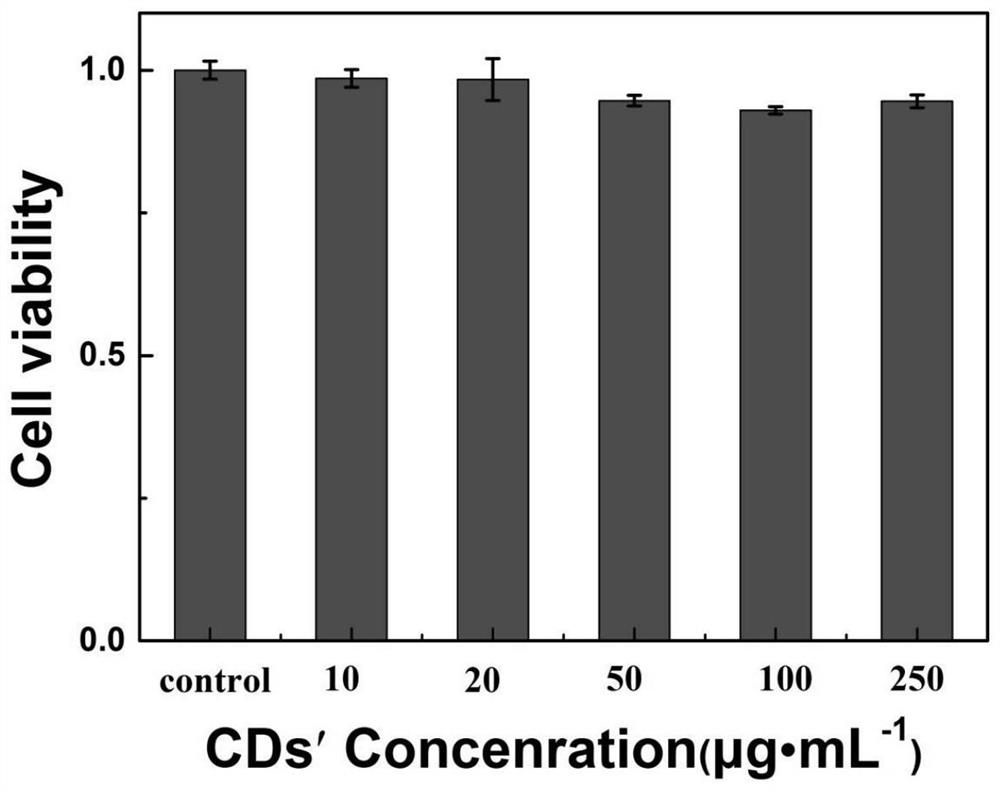 Nitrogen-sulfur co-doped cellulose-based fluorescent carbon dots and application thereof