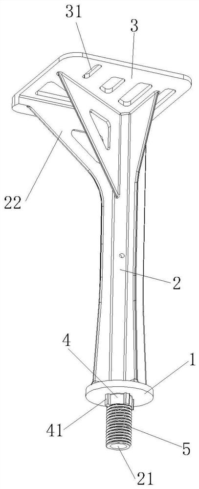 Photovoltaic panel mounting bracket for water surface floating body power station and manufacturing method thereof