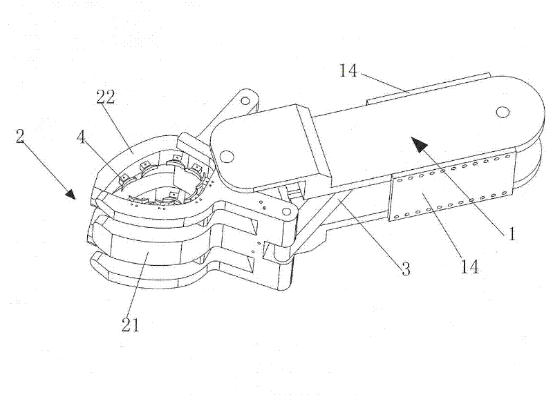 Multipoint mechanical hand for myriametre well drill