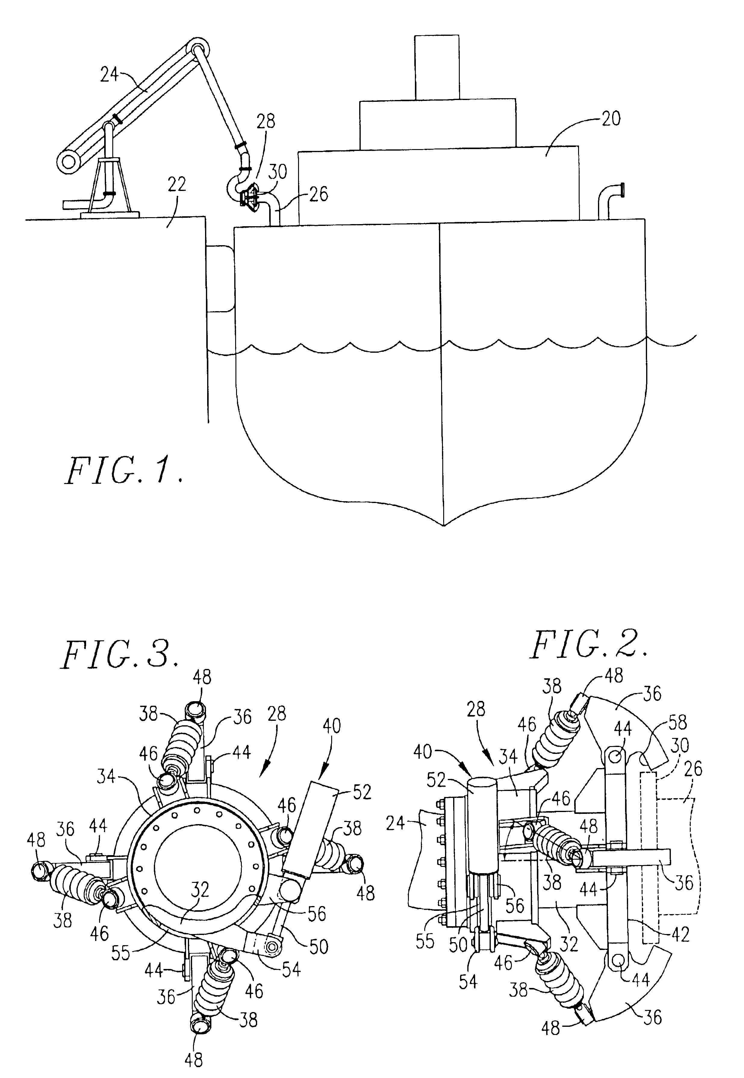 Mechanical locking system for marine loading arm coupler