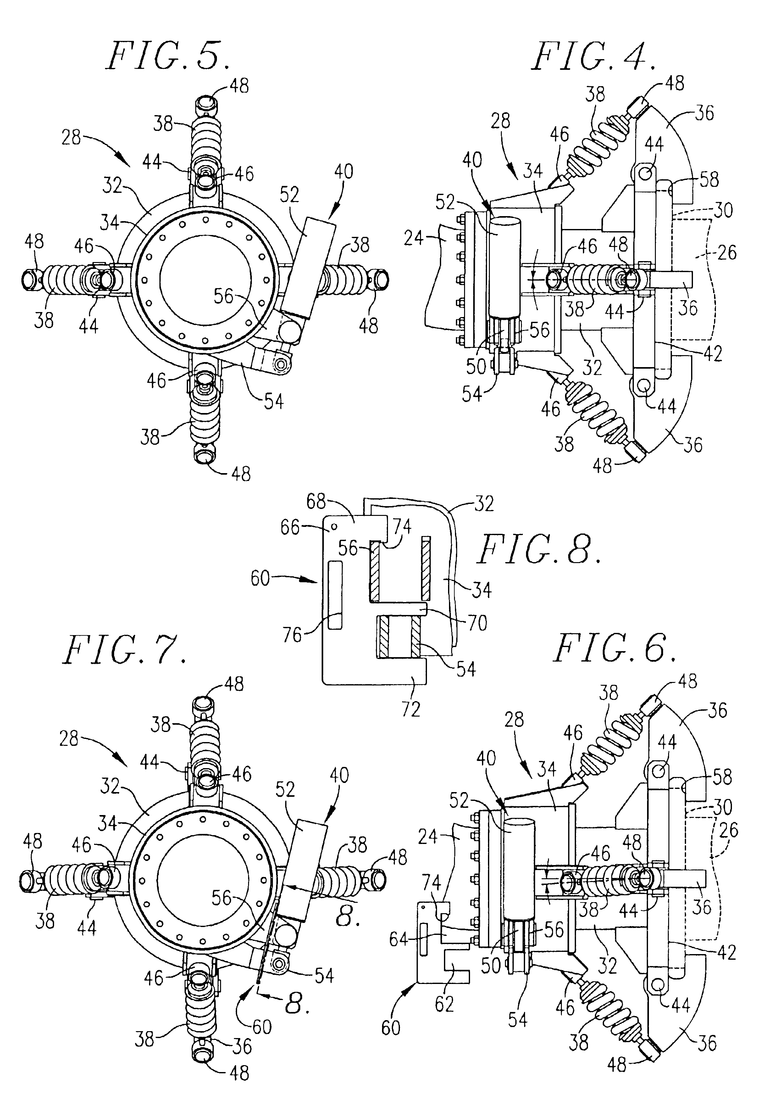 Mechanical locking system for marine loading arm coupler