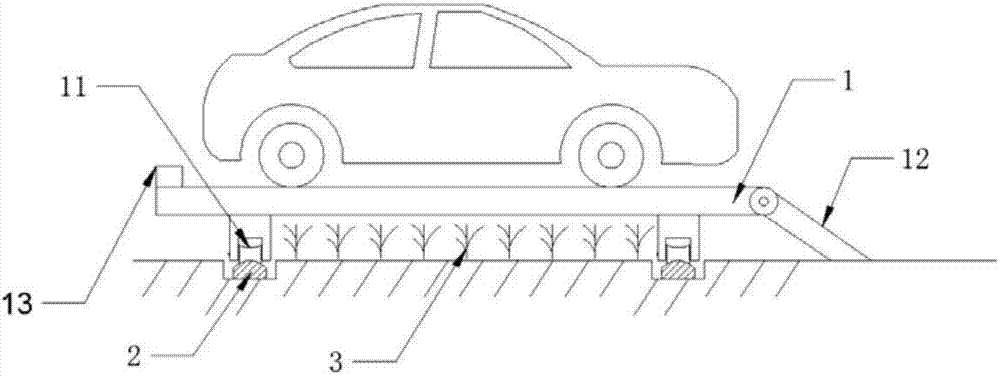 Green belt parking device