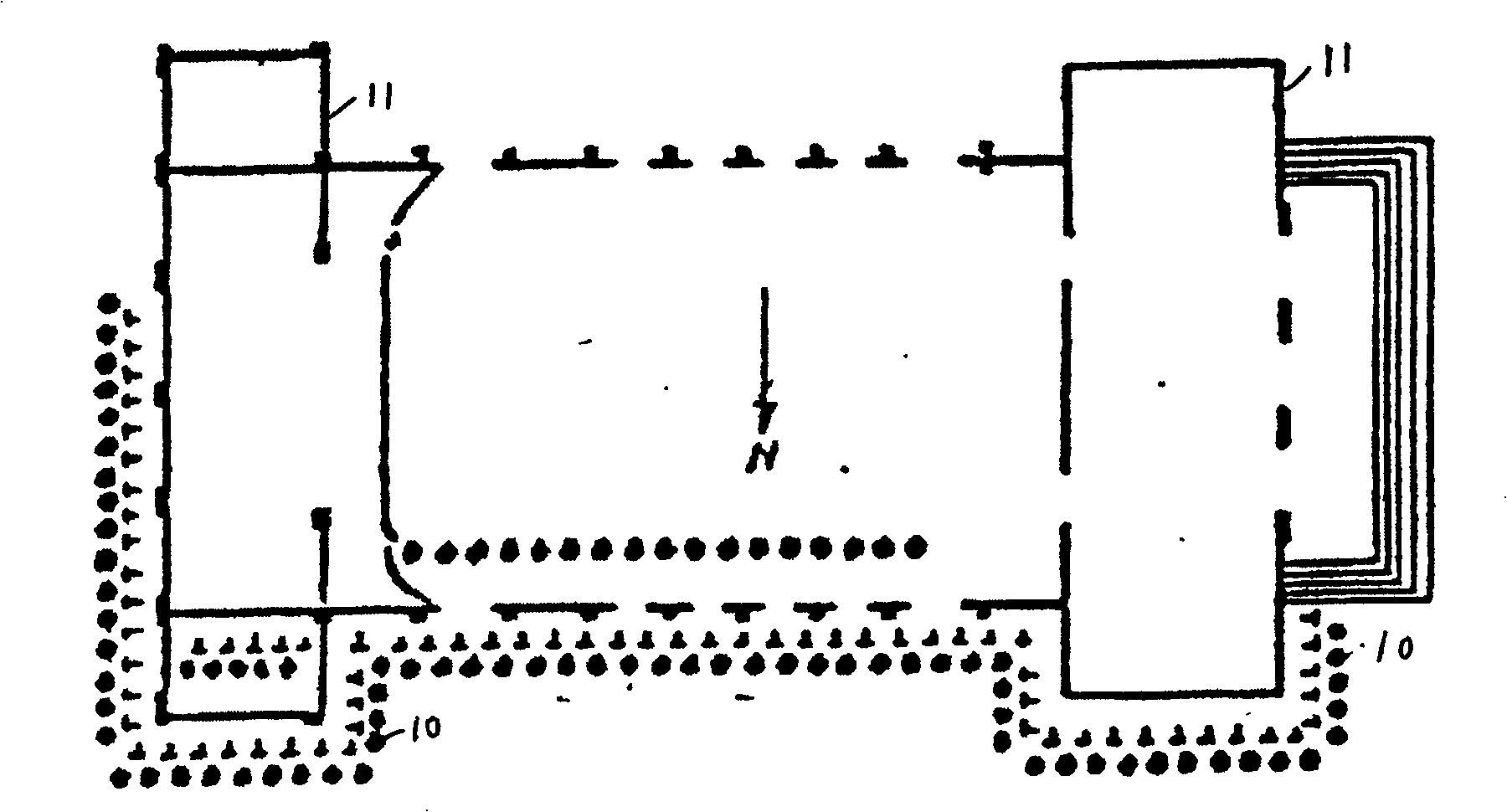 Force-given effect flexible stake composite presser for groundsill and its uses