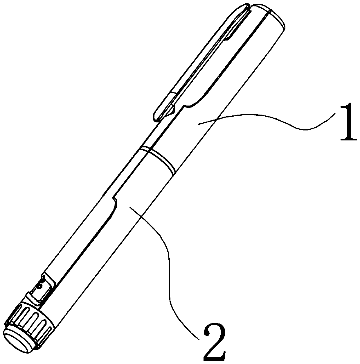 Simple medical injection device with replaceable medicine bottle