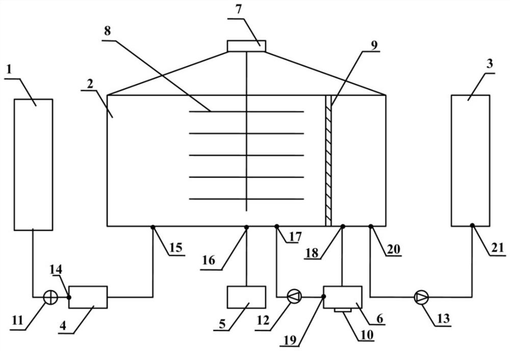 Method and device for removing methyl mercury in sewage by using ternary composite nano material