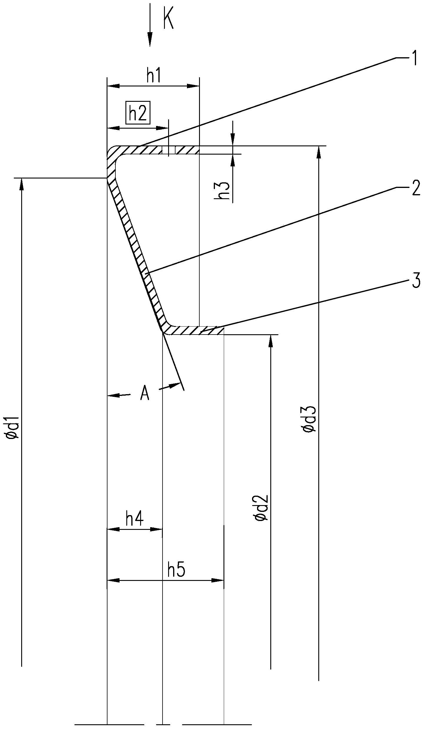 Wind shield for inner fan structure three-phase asynchronous motor