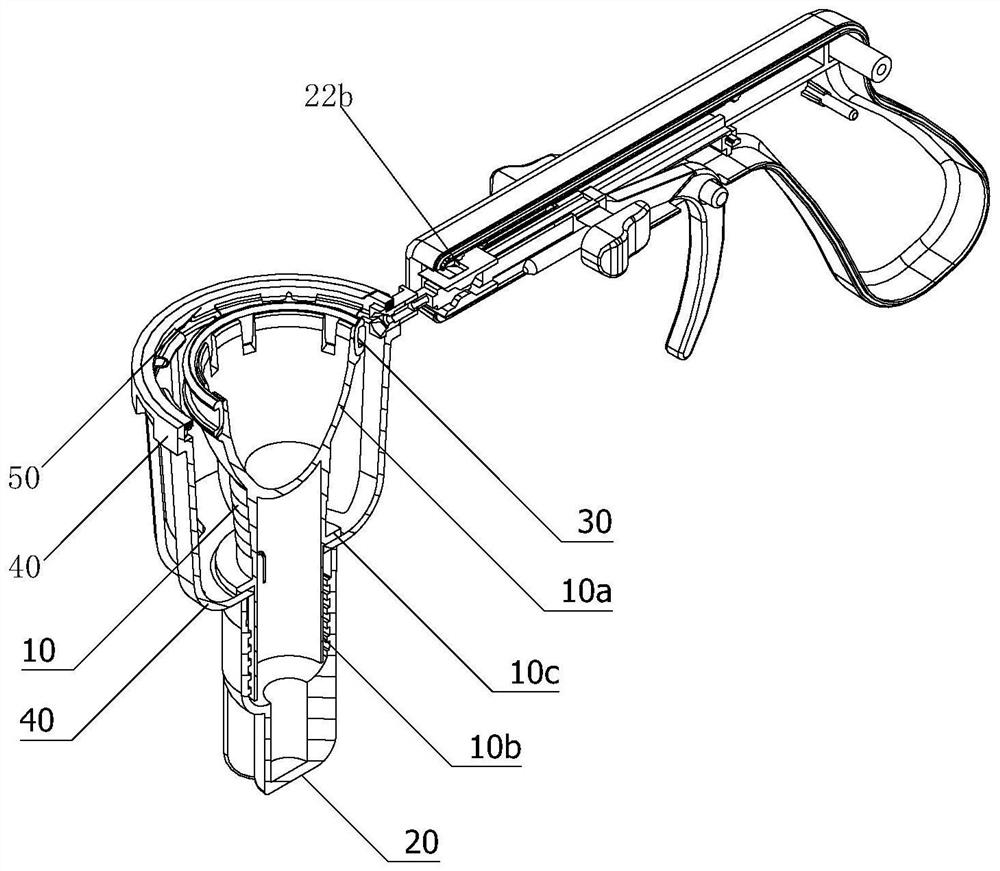 Automatic prepuce elastic thread ligation anastomosis assembly