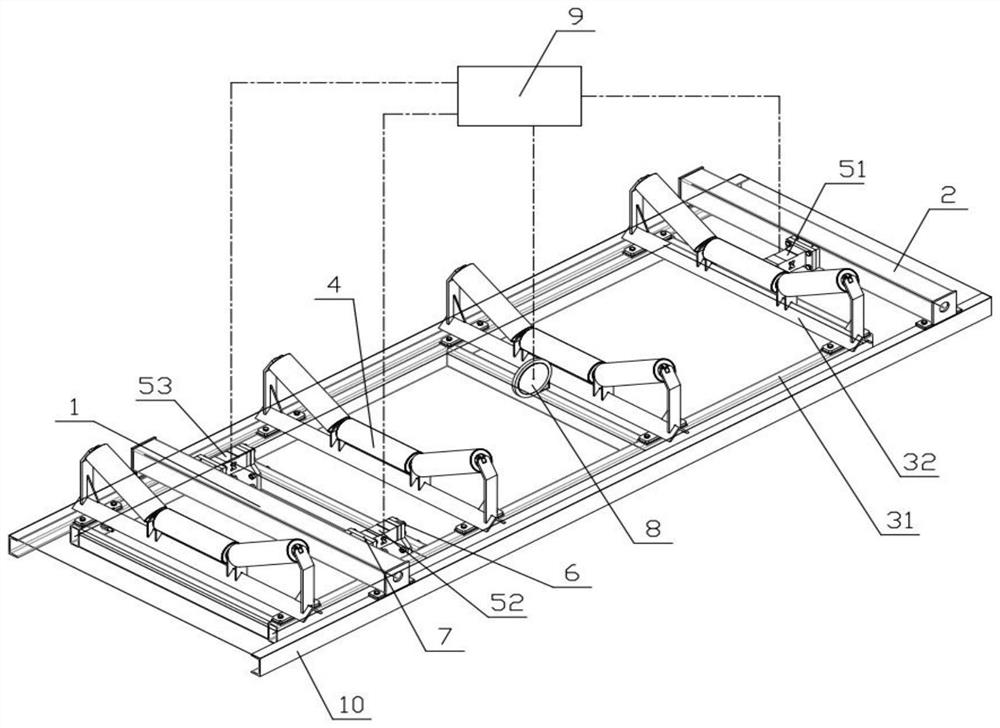 Three-fulcrum single-scale redundant electronic belt scale and working method